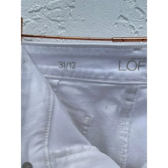 Ann Taylor LOFT Womens Modern High Rise Wide Leg Trouser Pants White Sz 31/12 - Picture 10 of 12